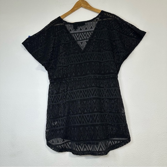 Apt. 9 Women's Elegant Black Swim  Crochet Cover-Up - Picture 3 of 11